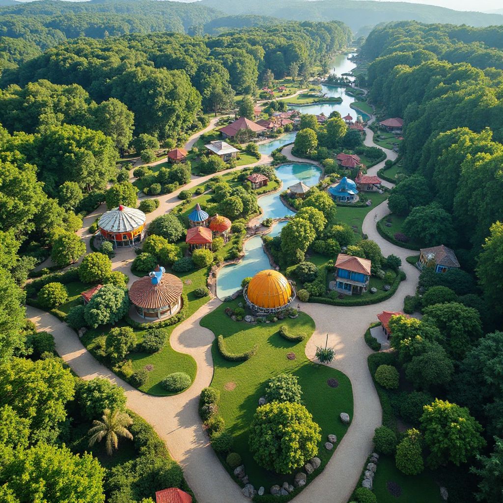 Vue aérienne du parc